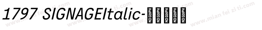 1797 SIGNAGEItalic字体转换